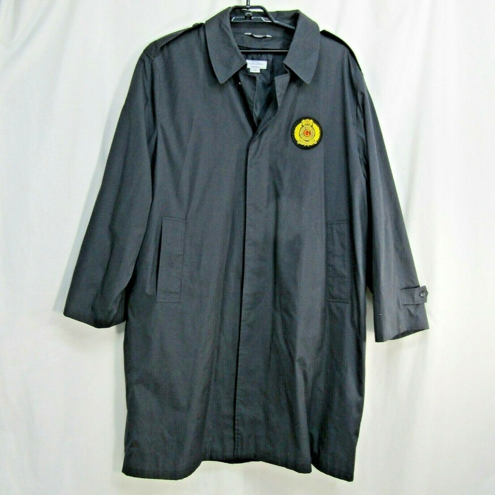 Guardsmark Twin Hill Heavy Lined Trench Coat Navy